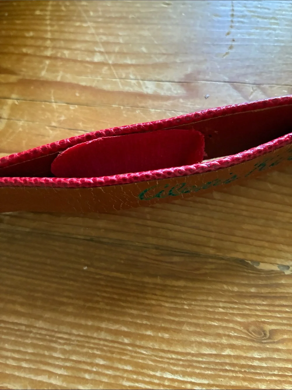 Vintage 80’s Alexis Kirk Red Snakeskin Leather Gold Silver Buckle Leather Belt